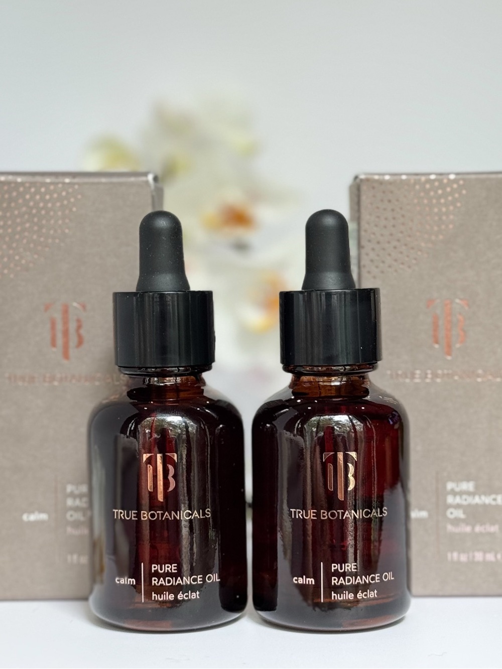 True Botanicals Calm Pure Radiance Oil Duo | NEW | Full Size 1 oz | $240 Retail